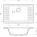 Мойка кварц GF-QUARZ (ZW71) одна чаша 760*480мм (черный)