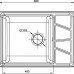 Мойка мрамор GF-V-680L чаш+кр 680*500мм 